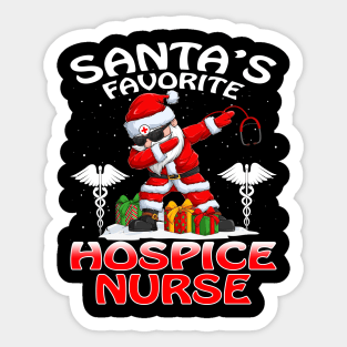 Santas Favorite Hospice Nurse Christmas T Shirt Sticker